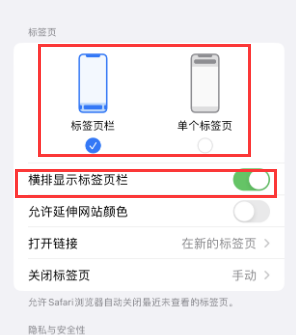 爱民iPhone授权维修分享Safari浏览器如何切换标签栏位置 